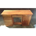 Old wooden desk.