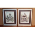 Beautiful pair of signed Edmund Bartan prints.