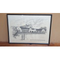 Lovely old signed print of a sketch.