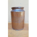 Awesome old brown ginger jar.