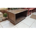 Large old box TV stand / coffee table.