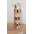 Beautiful wooden wine bottle holder.