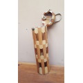 Beautiful wooden wine bottle holder.