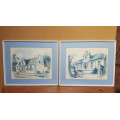 Beautiful pair of old signed water color paintings.