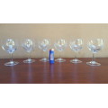 Beautiful set of 6 large grape design wine glasses.