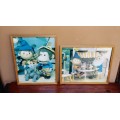 Lovely pair of very old framed Noddy prints.
