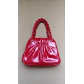 Beautiful old red Slavin ladies handbag.