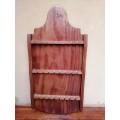 Lovely old wooden ornate teaspoon rack.