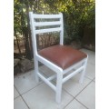 Lovely old white single chair.