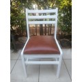 Lovely old white single chair.