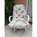 Beautiful old white cane chair.