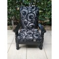 Beautiful black arm chair.