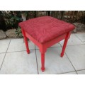 Beautiful red dressing table stool.