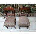 Beautiful pair of solid pine chairs.