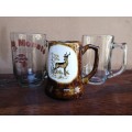 Collection of 5 assorted beer tankards.