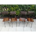 Beautiful set of 4 wrought iron patio chairs.