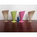Beautiful set of 4 cone dessert bowls.