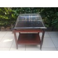 Vintage tea trolley and hot tray.