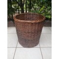 Lovely, large round cane basket.