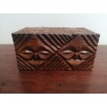 Beautiful, small carved wooden box.