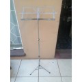 Awesome old metal, adjustable music stand.
