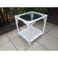 Beautiful square cane side table.