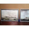 Lovely pair of ship prints.