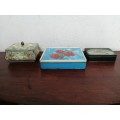 Collection of 3 lovely old tins.