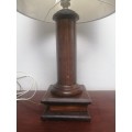 Lovely solid wood base table lamp.