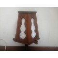 Beautiful vintage wooden lamp and shade.