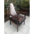 Stunning vintage Deco high back chair.
