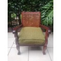 Vintage ball and claw arm chair.