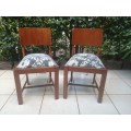 Beautiful pair of vintage oak chairs.