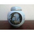 Beautiful ceramic jar and lid.