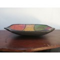 Beautiful ethnic painted wooden bowl.
