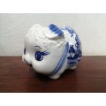 Beautiful Blue and white piggy bank.