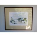 Lovely signed water colour of Arniston, Cape.