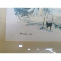 Lovely signed water colour of Arniston, Cape.
