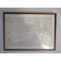 Lovely old framed map of Cyprus.