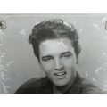 Lovely old black and white Elvis Presley print.