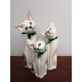 Beautiful set of 3 ceramic cats.