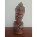 Beautiful, large carved wooden bust.