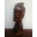 Beautiful, large carved wooden bust.