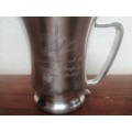 Lovely commemorative silver plated tankard.
