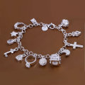 CHARM BRACELET 925 SILVER WITH 13 CHARMS