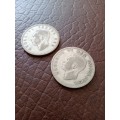 Pair of Union Silver 2,5 Shillings