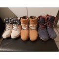 x3 pairs Timberlands - Euro Sprint Hiker and boots - Nubuck