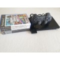 PS2 / Playstation 2 Slim Console + 5 Games + Memory Card