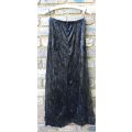 Beautiful World Wide Wear (Truworths) long black velvet-look skirt - Size 10