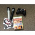 *XBOX 360 CONTROLLER* + *2 x MICROPHONES* + *LIPS Game*